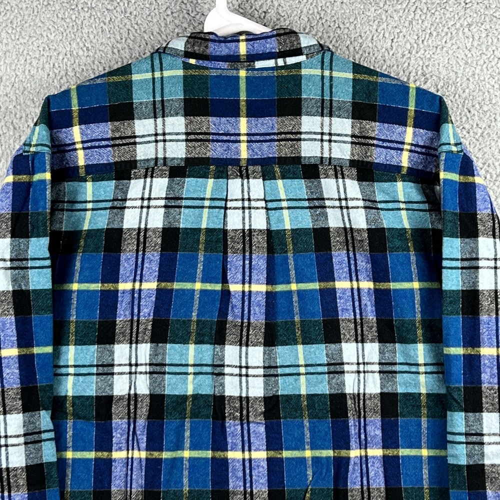 Carbon 2‎ Cobalt Shirt Jacket Mens XL Blue Green Plaid Flannel Lined Shacket - Picture 7 of 13